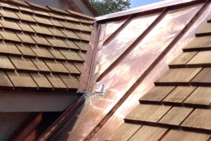 home cedar roof copper